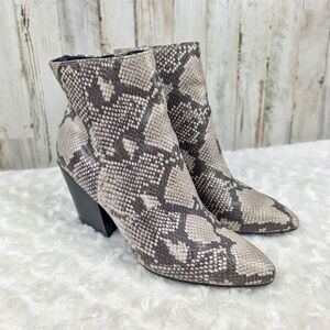 Dolce Vita Coltyn Leather Snakeskin Ankle Boots Size 8.5